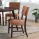 Tioga Brown Upholstered Dining Chair Set of 2