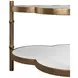 Eave Antique Brass and Milk Glass Free Form Accent Table