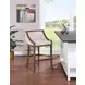 Houston Ivory Upholstered Counter Height Dining Stool with Nailhead Trim