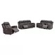 Maveric Bette Coffee 91" Zero Gravity Triple Power Reclining Sofa with Drop Down Table and USB Charging