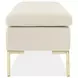 Velena Ivory Upholstered 59" Accent Bench