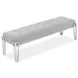 Mirelle Gray Upholstered 59" Accent Bench