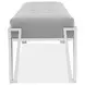 Mirelle Gray Upholstered 59" Accent Bench