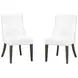 Duet LiveSmart Peyton Pearl And Burnt Brown Performance Fabric Dining Chair Set Of 2