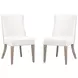 Duet LiveSmart Peyton Pearl And Natural Gray Performance Fabric Dining Chair Set Of 2