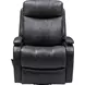 Duffy Ryegate Gray Leather Swivel Glider Recliner