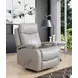 Duffy Gable Dove Leather Swivel Glider Recliner