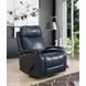 Duffy Ryegate Sapphire Blue Leather Swivel Glider Recliner