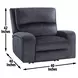 Lovell Gray Power Reclining Chair with USB Charging
