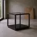 Glaze Onyx Square Glass Top End Table