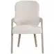 Gwendolyn Cerused Taupe Upholstered Arm Chair Set of 2