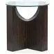Beckham Rustic Tavern Round Glass Top Accent Table