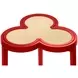 Dylan Matte Red Lacquer Reversible Top Cigar Table