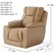 Challenger Maximus Caramel Power Headrest Wall Hugger Big Mans Recliner