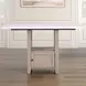 Taylor Beige and White 60" Rectangular Marble Top Counter Height Dining Table