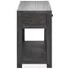 Plum Creek Ravenwood Black and White Rectangular Marble Top Sofa Table