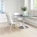Ace White And Brushed Stainless Steel Dining Chair Set Of 2
