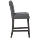 High Line Gray Upholstered Counter Height Chair Set of 2