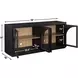Magnolia Black 4 Glass Door Server
