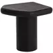Della Black Free Form Concrete Top Outdoor End Table