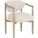 Sigrid Monument Oatmeal Upholstered Dining Arm Chair