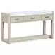 Northcrest Gallery Buff and Antique Silver Rectangular Marble Top Sofa Table