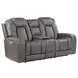 Daniel Gray Triple Power Reclining Living Room Set with USB Charging