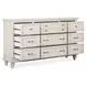 Newport Alabaster 9 Drawer Dresser with Rectangular Mirror