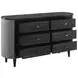 Skyline Onyx and Gray Upholstered Panel Bedroom Set
