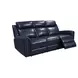 Jonathan Blue Leather 82" Lay Flat Power Reclining Sofa with Power Headrest and USB Charging