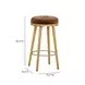 Oodle Bronze Performance Vegan Mohair Upholstered Bar Stool