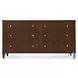 Auburn Grove Classic Walnut 6 Drawer Dresser