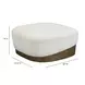 Domina Off White Upholstered Rectangular Ottoman