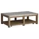 Foxrun Hollow Sierra Brown Rectangular Marble Top Cocktail Table