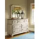 Homestead Pine Cornsilk 7 Drawer Wellington Dresser with Rectangular Mirror