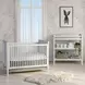 Modern Nursery White Convertible Crib