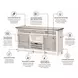 Island Haven Dapple Grey and Blanc Entertainment Center