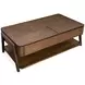 Hallie Milk Chocolate and Dark Chocolate Rectangular Lift Top Cocktail Table