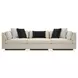 Fusion Beige 3 Piece Modular Sofa Sectional with Pillows
