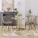 Magnus Gray Dining Chair with Matte Brown Legs Set Of 2
