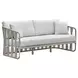Alexa Outdoor Seating White 79" Outdoor Sofa