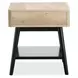 Craftsman Ridge Driftwood and Black Rectangular End Table