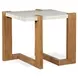 Goldmere Honey Wheat and White Rectangular Granite Top Occassional Table Set