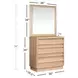 Brentwood Heights Provincial Brown 3 Drawer Dresser with Rectangular Mirror