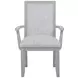 Fiona Mist Gray Upholstered Dining Arm Chair Set of 2
