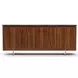 Altura Smoked Walnut and Champagne Gold 4 Door Stone Top Sideboard