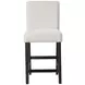 High Line White Upholstered Counter Height Chair Set of 2