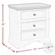 Ulysses Off White And Brown 3 Drawer Youth Nightstand