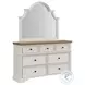 Ulysses Off White And Light Grey Upholstered Panel Bedroom Set