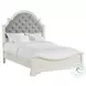 Ulysses Off White And Light Grey Full Upholstered Panel Bed